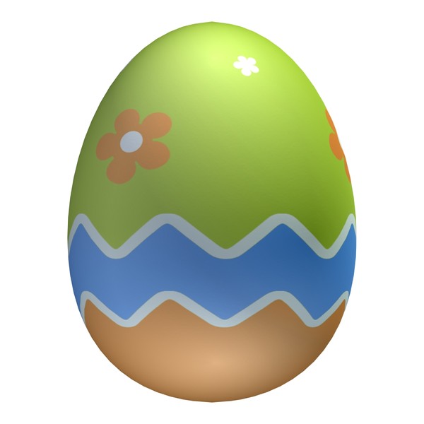 Easter Egg, Ornate Design 3D Model Made with 123D MeshMixer