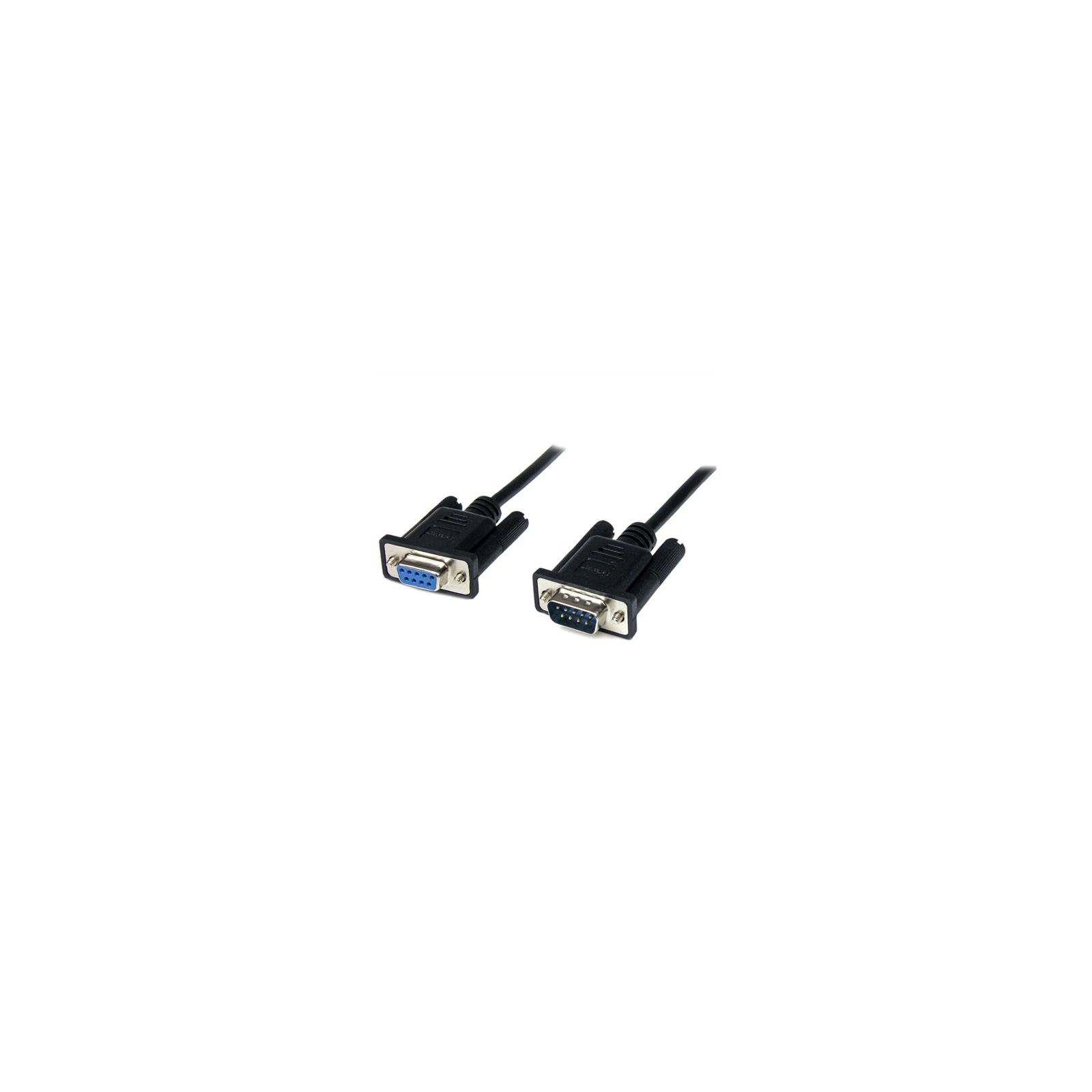 StarTech.com 2m Black DB9 RS232 Serial Null Modem Cable F/M - DB9 ...