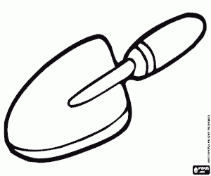 A small shovel coloring page printable game