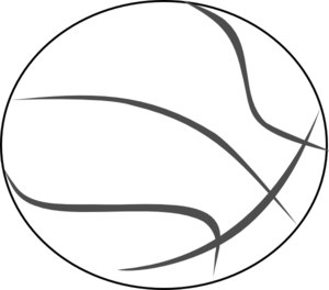 Basketball Outline clip art - vector clip art online, royalty free ...