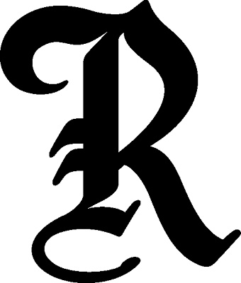 old english font for the letter r