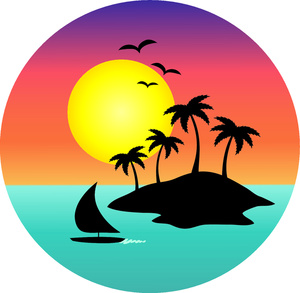 Palm Tree Sunset Clipart - Free Clipart Images