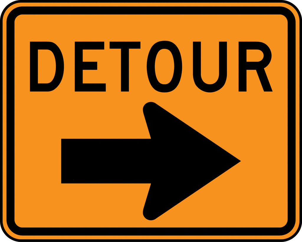 Detour sign clip art