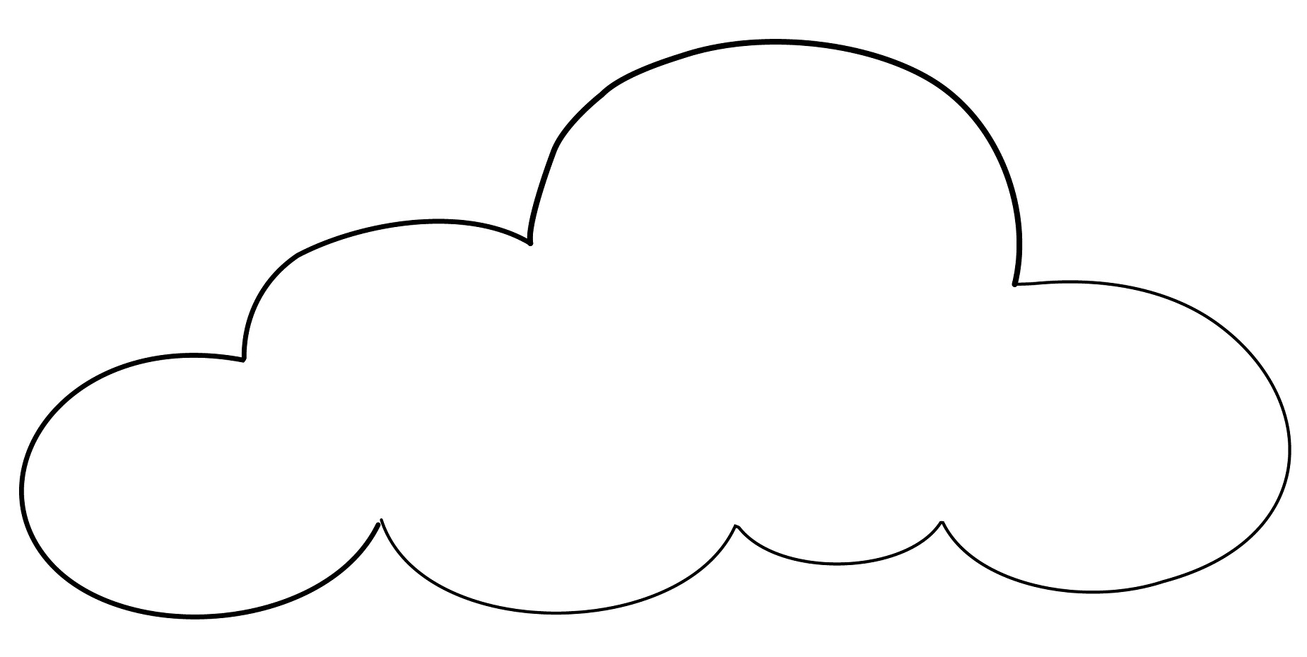 Cloud Coloring Printables - ClipArt Best