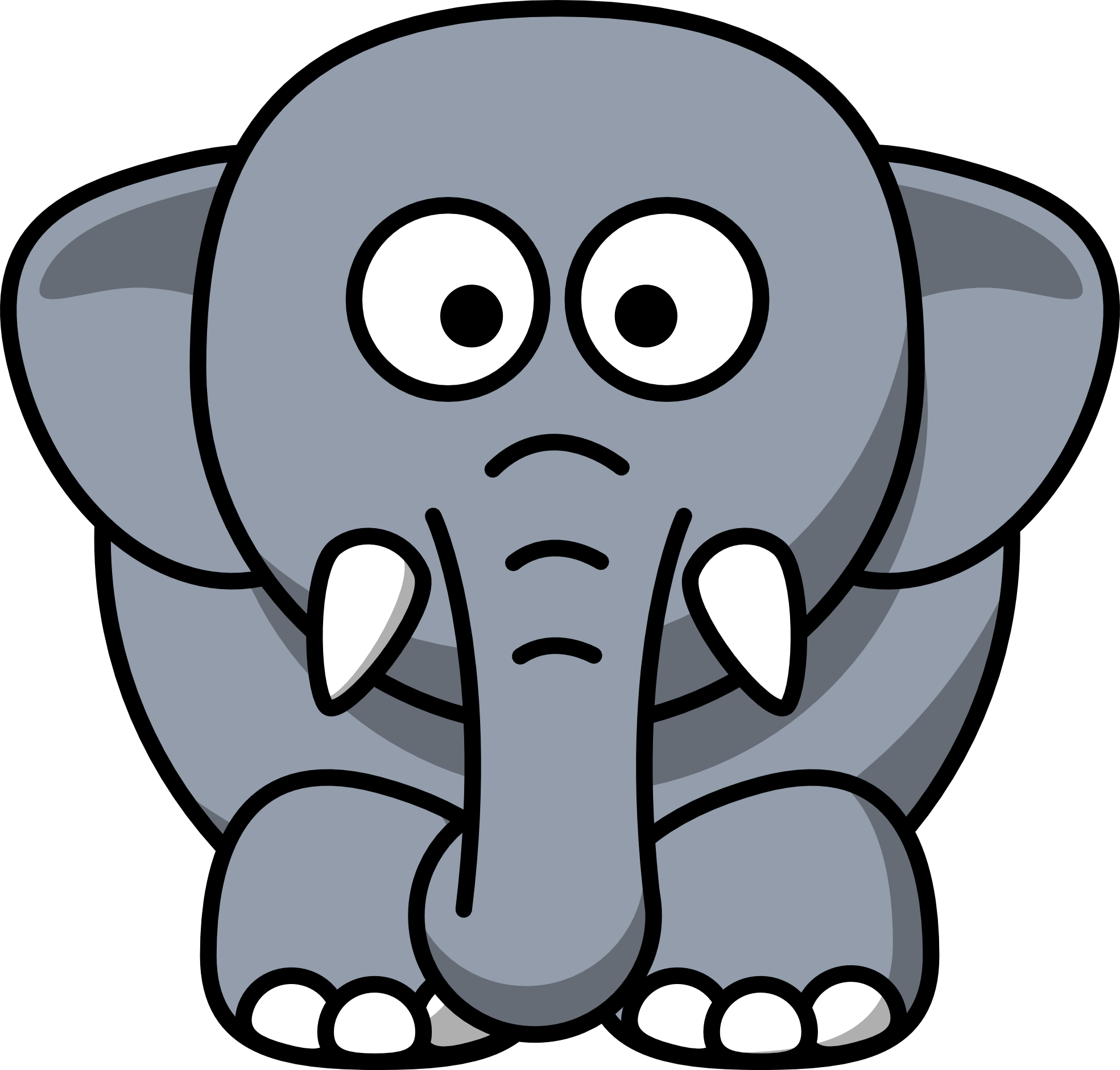 Animals For > Cartoon Elephant Head Side View