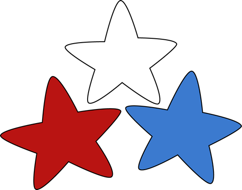 Red White And Blue Stars Clipart