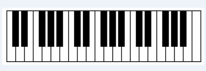 Full Piano Keys Clipart