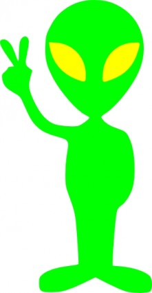 Laurent Little Green Alien clip art Free vector in Open office ...