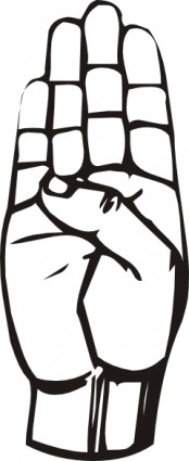 Sign Language B clip art Vector clip art - Free vector for free ...