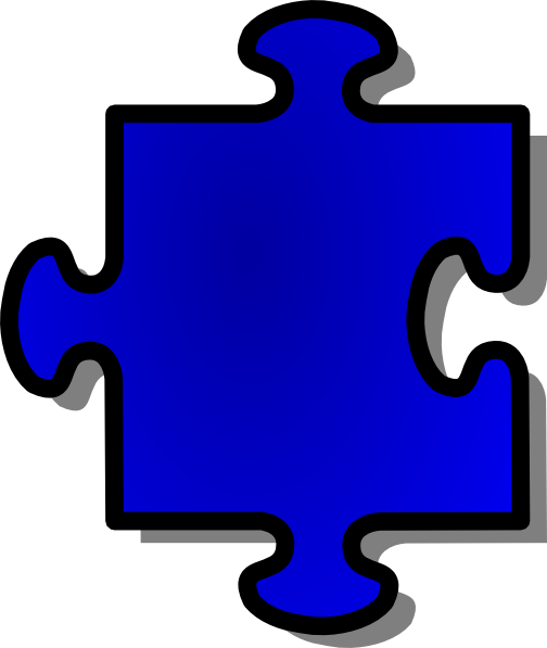 Jigsaw Blue Puzzle Piece clip art - vector clip art online ...