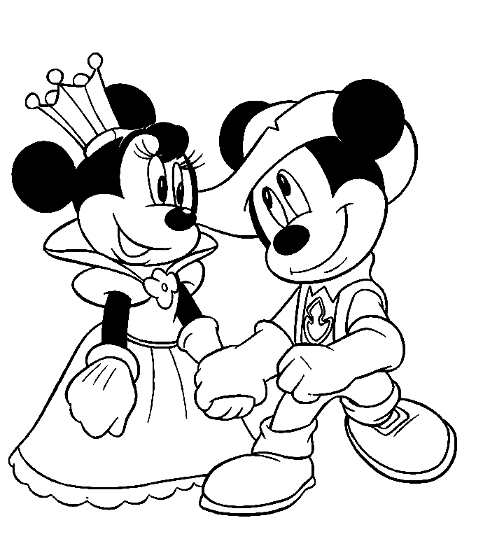 2014 minnie and mickey coloring pages