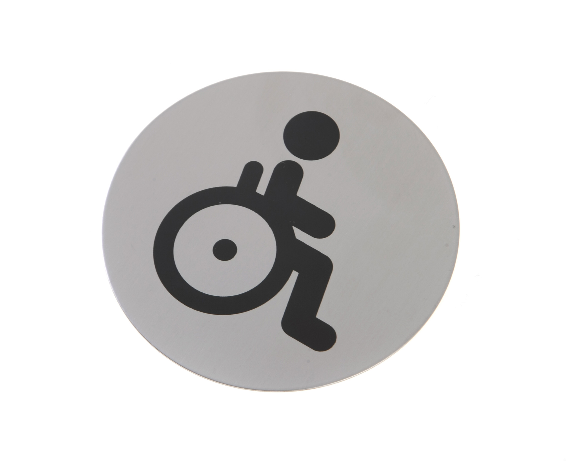 Pictogram Sign WC Disabled 83mm Diameter - Signage - Ryman