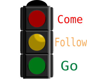 Traffic Light With Words clip art - vector clip art online ...