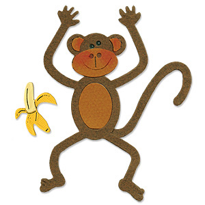 Sizzix - Bigz Die - Die Cutting Template - Monkey, CLEARANCE