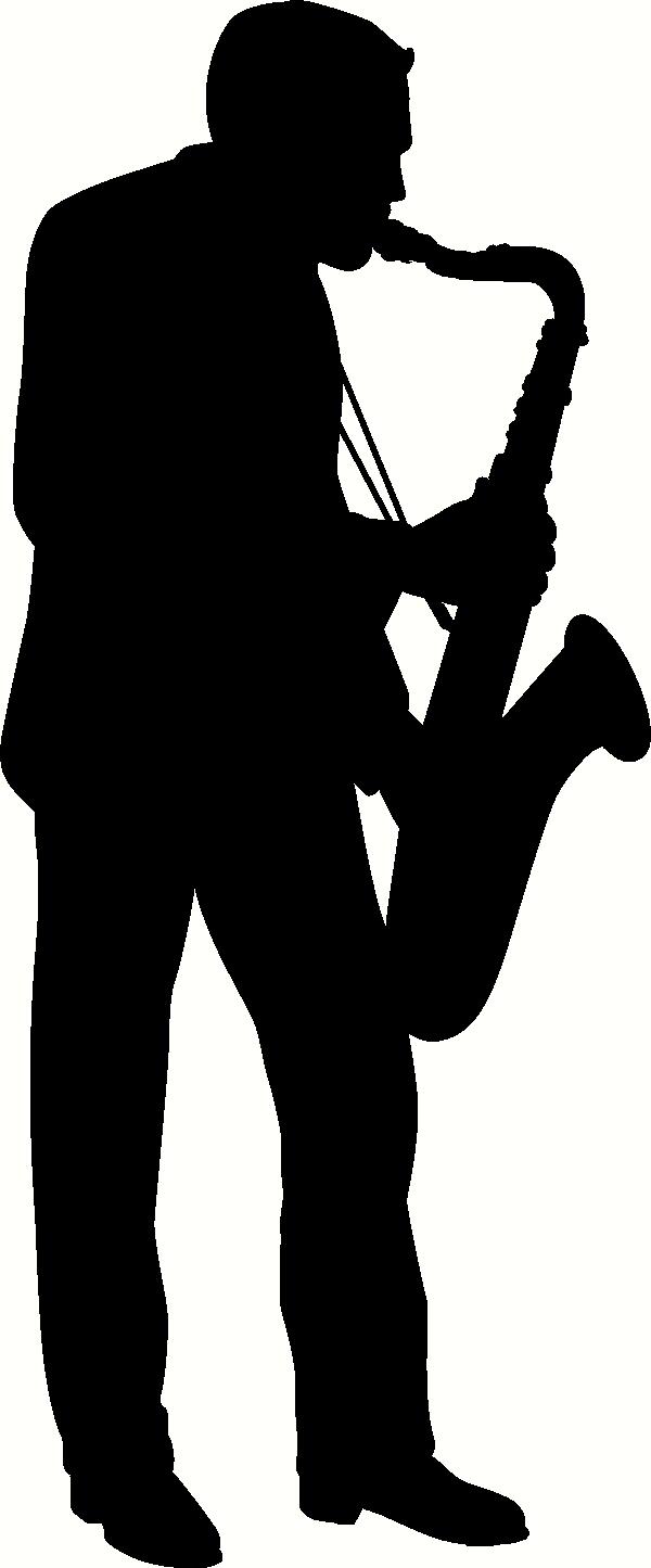 Saxophone Player Silhouette Vinyl Decal | Music Vinyl Decals