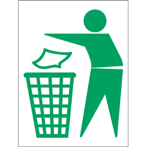 Litter pictogram. REF: S15 - Archer Safety Signs