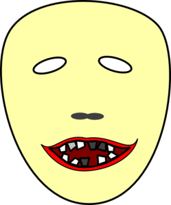 Scary Face Cartoon - ClipArt Best