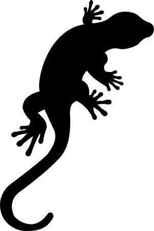 Memories In Scrapbooking: Gecko Silhouette, Animals, animalsb14gecko