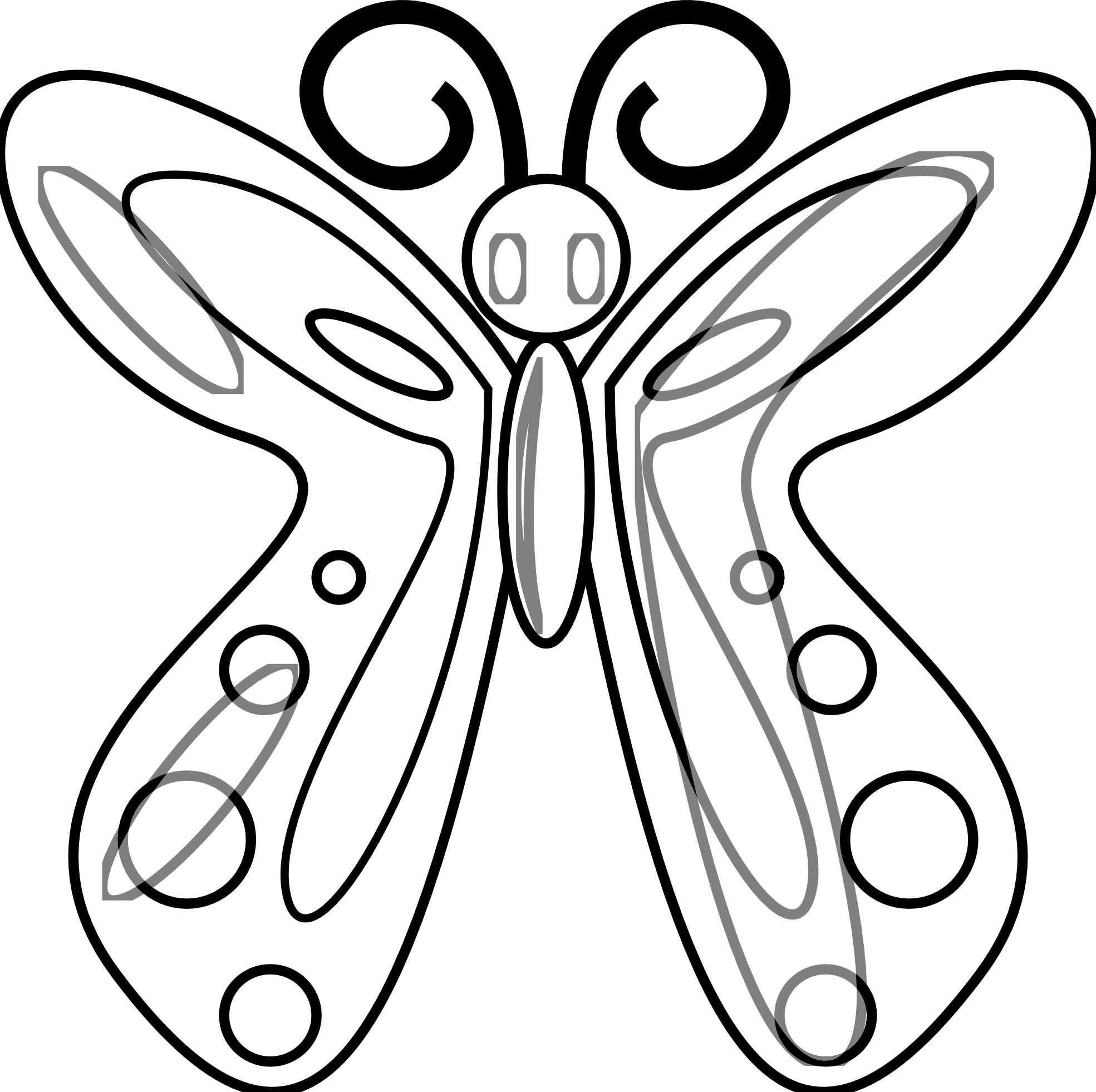 Butterfly Outline Clipart - Free Clipart Images