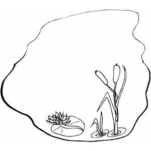 pond plants water Colouring Pages