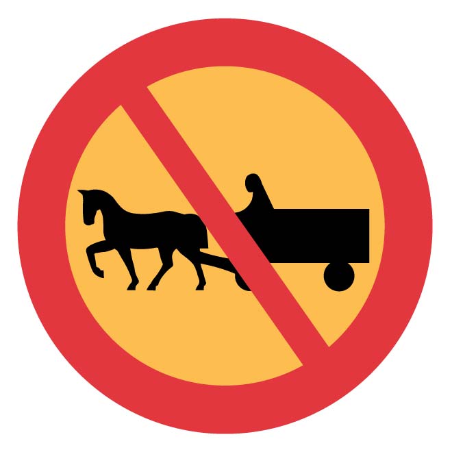 NO ANIMAL-DRAWN VEHICLES - Download at Vectorportal