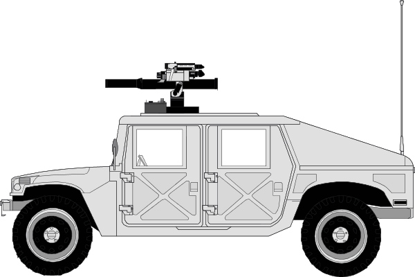 White Humvee - vector Clip Art