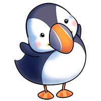 Cartoon puffin clipart