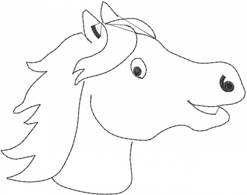 Animals(Ann The Gran) Embroidery Design: Pony Head Outline from ...