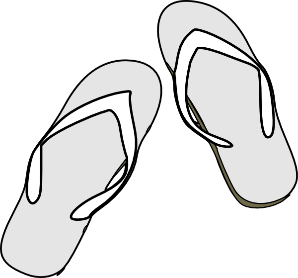 Flip Flops Clipart Black And White - Free Clipart ...