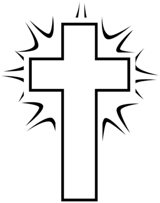Free cross clipart black and white