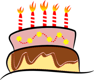 Flickering birthday candle clipart