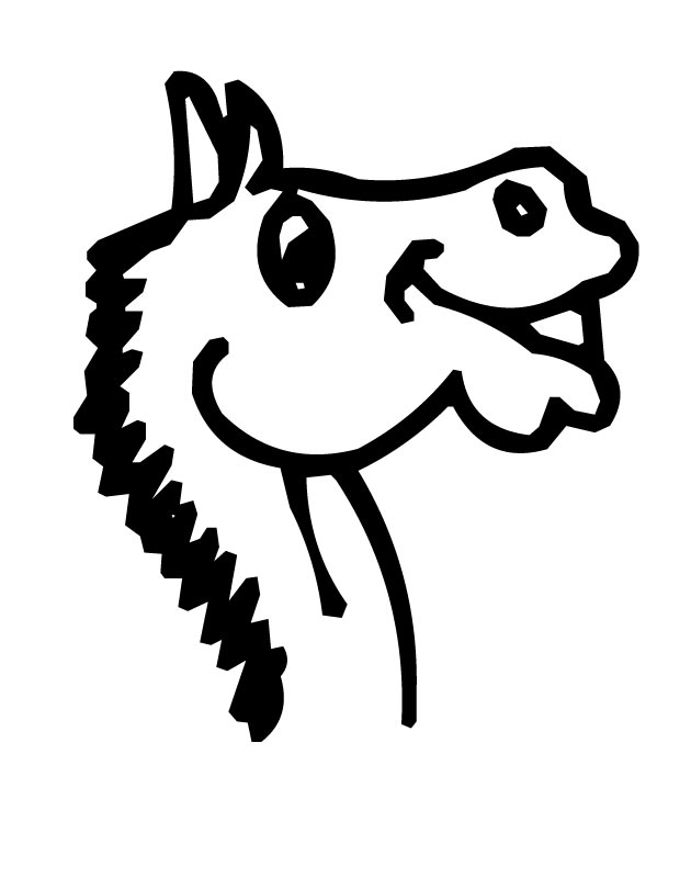 Printable Horse-Head coloring page from FreshColoring.