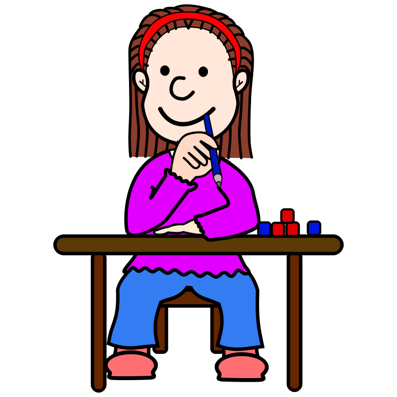 Cartoon Girl Sitting - ClipArt Best