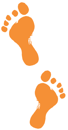 footsteps of jesus clipart free