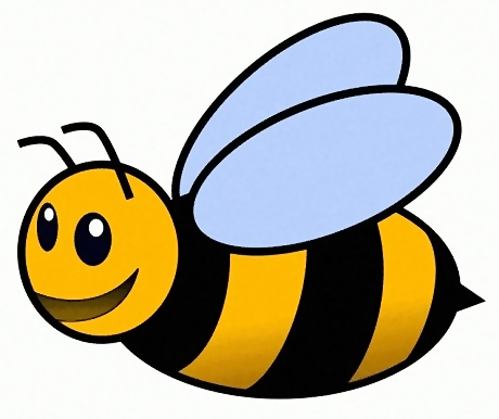 Bee | Free Stock Photo | Cartoon bee illustration | # 1050