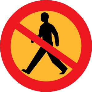 No entrance clipart