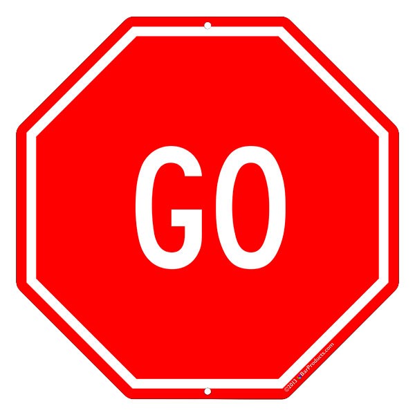 Stop And Go Signs Clipart