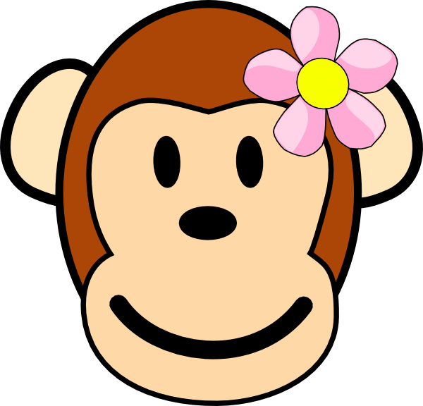 Girl Monkey Clipart