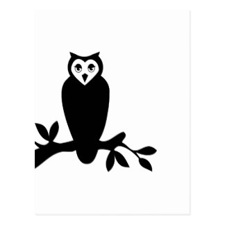 Owl Silhouette Postcards | Zazzle