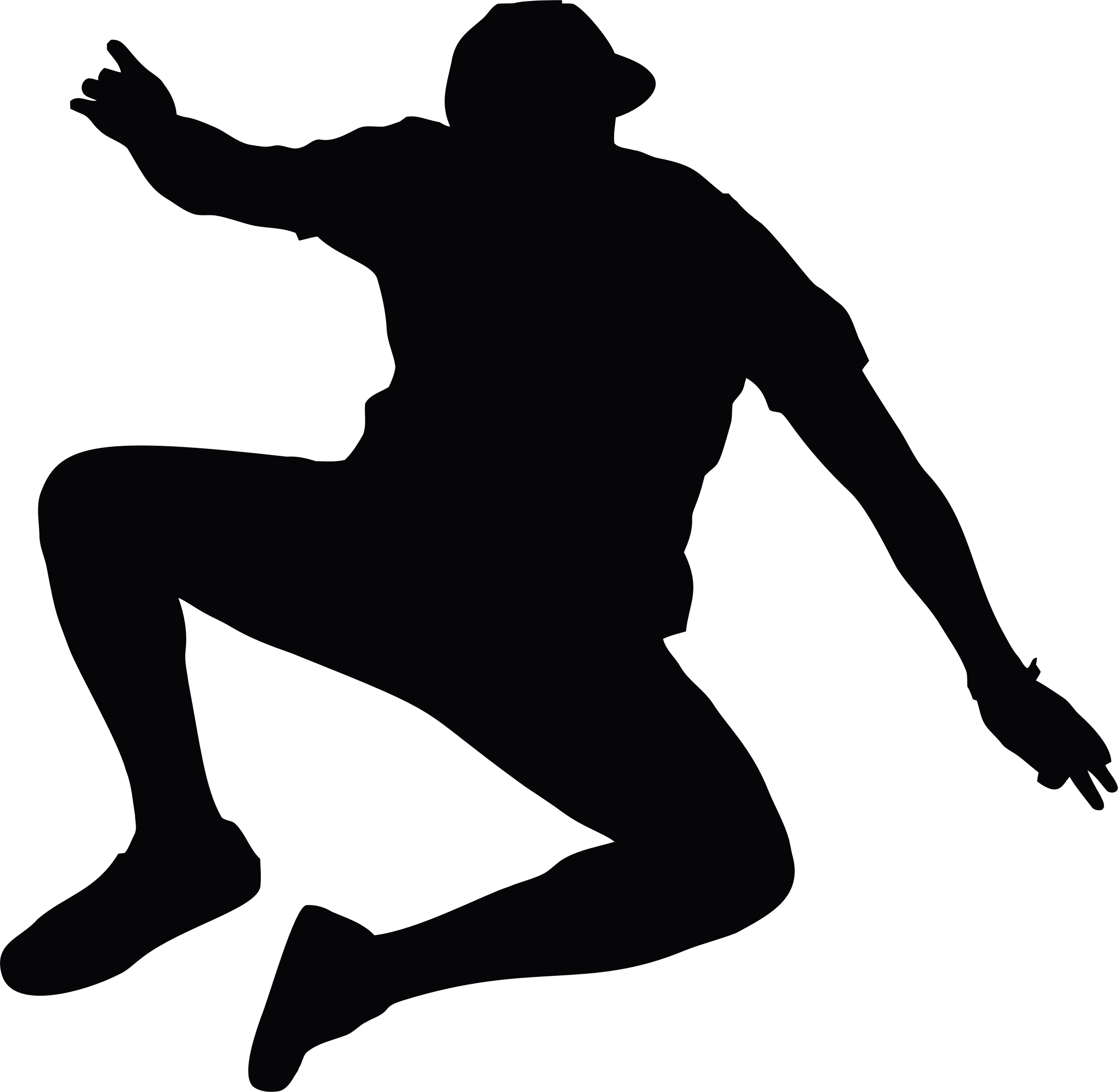 Clipart - Jumping Man Silhouette