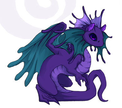 Flight Rising: Pretty Purple Baby Dragons