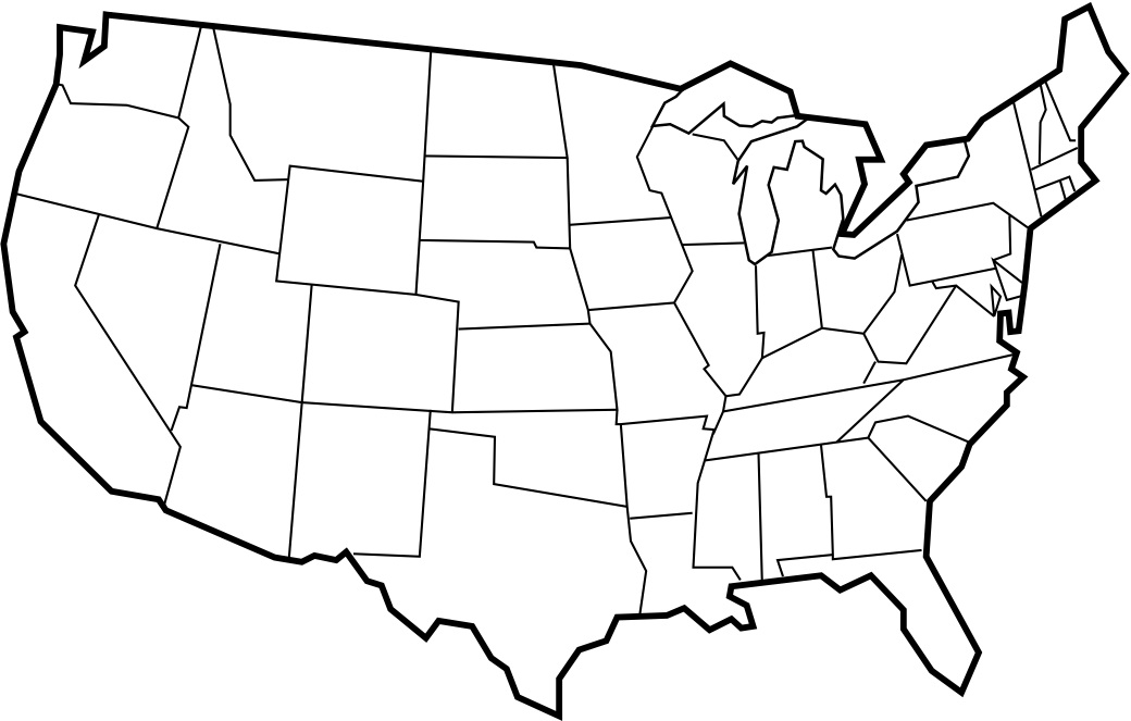 Blank State Map - ClipArt Best