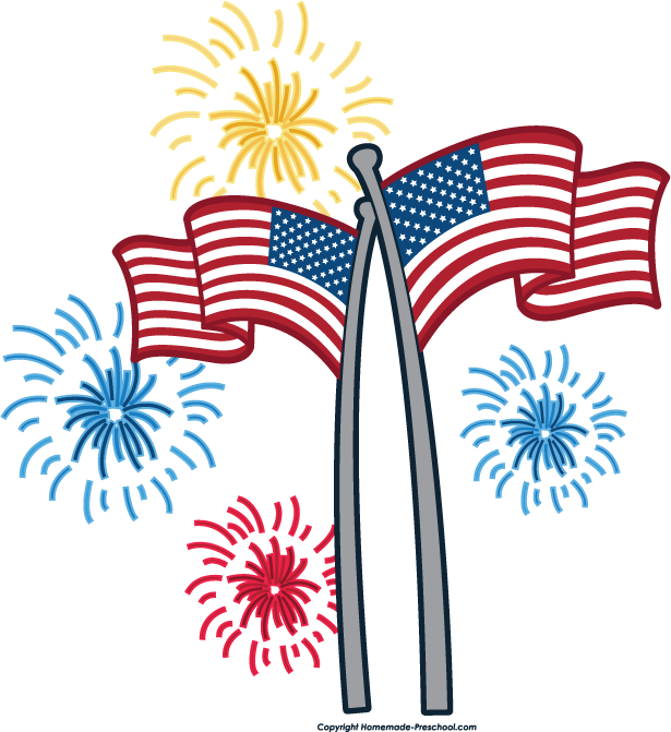 4th of july fireworks clip art