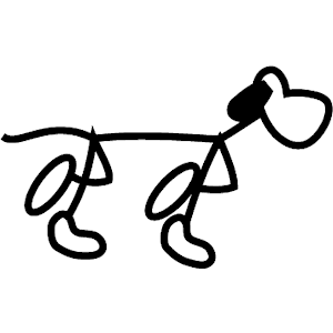 Stick Dog Clipart