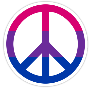 Bisexual Peace Sign" Stickers by knackfordetail | Redbubble