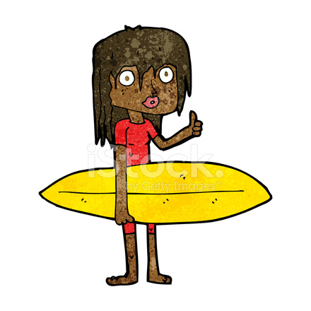 Cartoon Surfer Girl stock photos - FreeImages.com