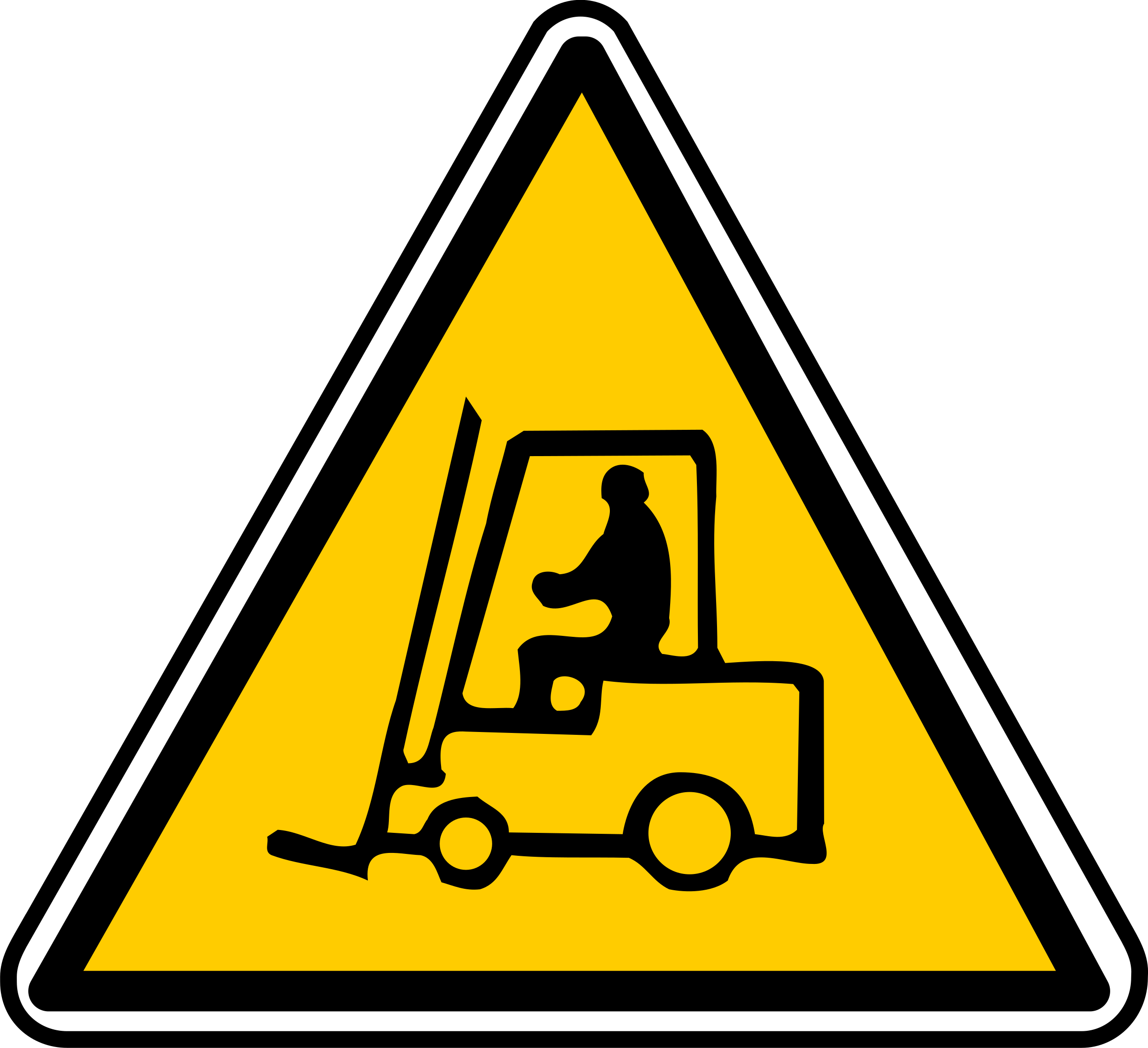 Clipart - Forklift Warning Sign