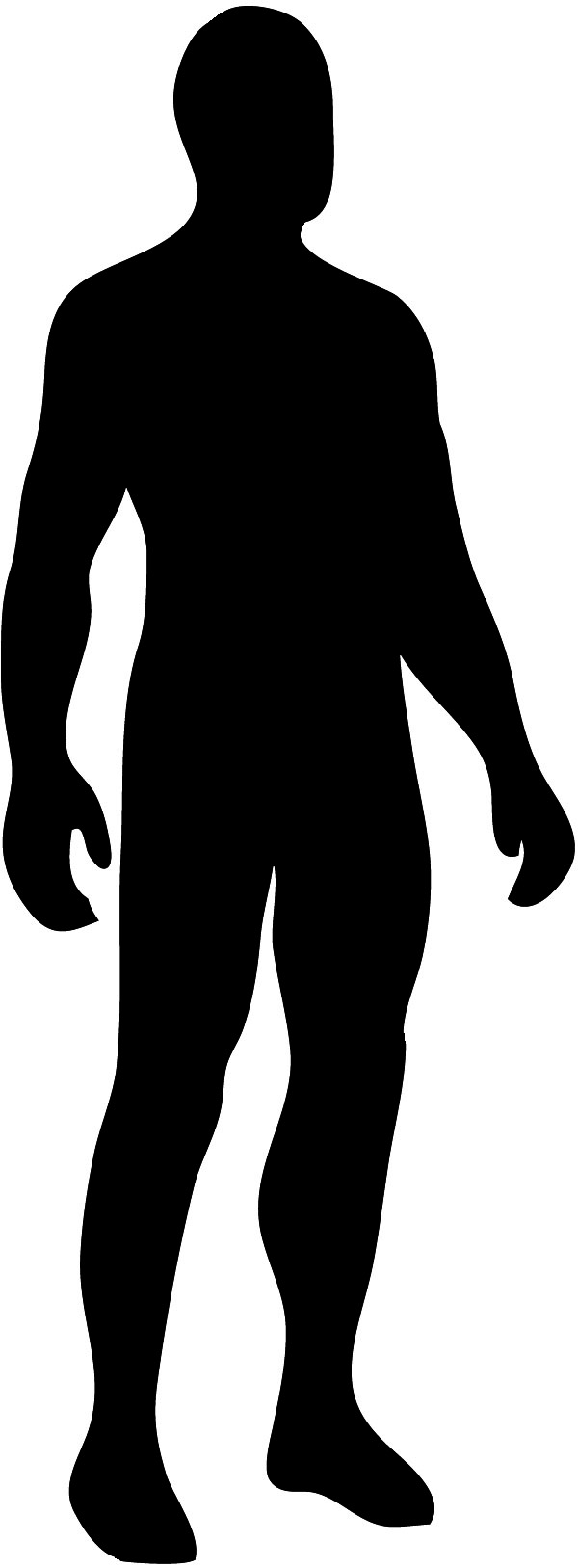 Medical body black and white outline clipart