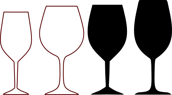 Clipart wine glass silhouette