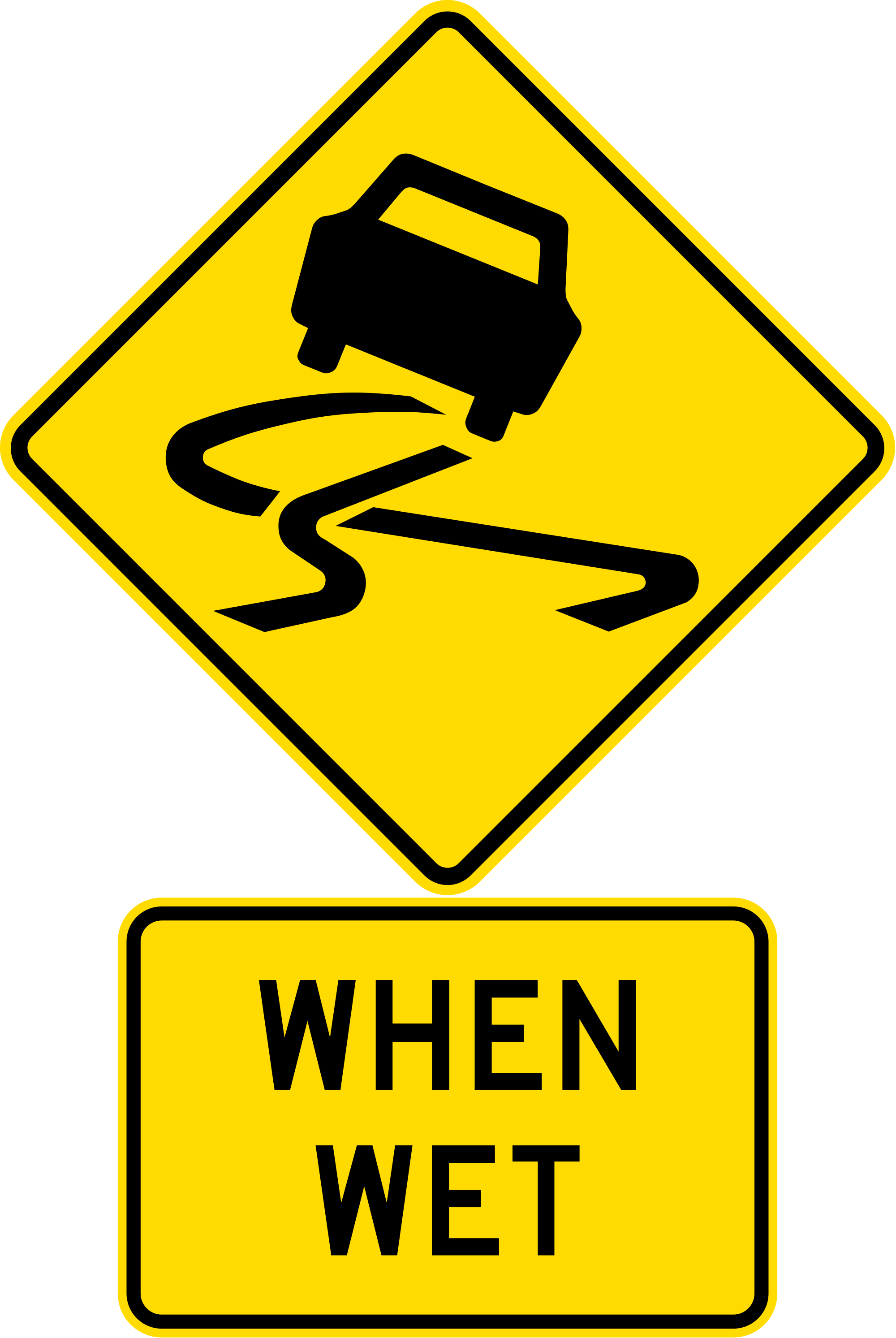 File:New Zealand Sign Assembly - Road Slippery When Wet.svg ...